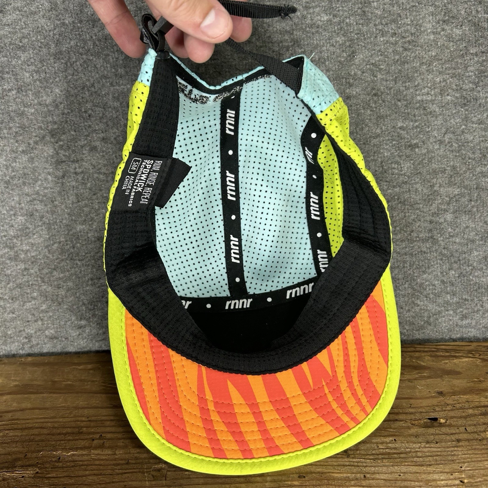 Rnnr Hat Cap Adult S Colorblock Distance 5-Panel Ventilated Unlazy Running Club — image 7 of 8